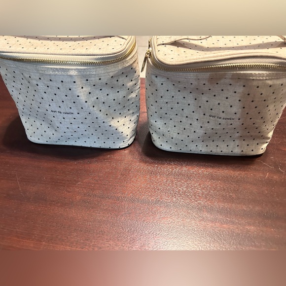 kate spade Handbags - Bundle!! 2 Kate Spade out to lunch Beige and Black Polka Dot Bag